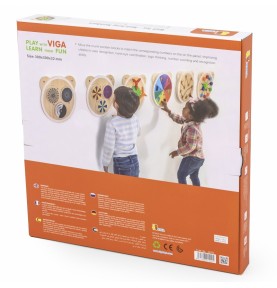 VIGA medinė rungtynių skaičių lenta, sertifikuota FSC Montessori