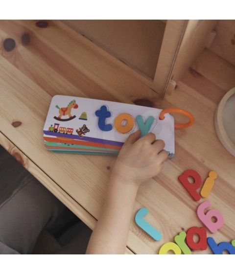 TOOKY TOY Montessori abėcėlės dėlionė Raidžių, žodžių, gyvūnų mokymasis 57 vnt.