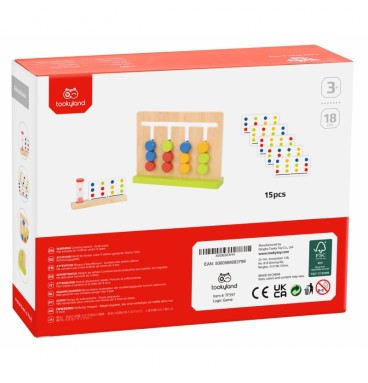 TOOKY TOY Loginis žaidimo laiko dėlionės spalvos, 30 raštų, 18 vnt.