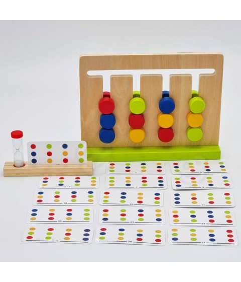 TOOKY TOY Loginis žaidimo laiko dėlionės spalvos, 30 raštų, 18 vnt.
