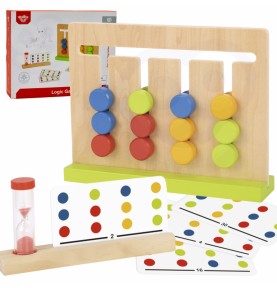 TOOKY TOY Loginis žaidimo laiko dėlionės spalvos, 30 raštų, 18 vnt.