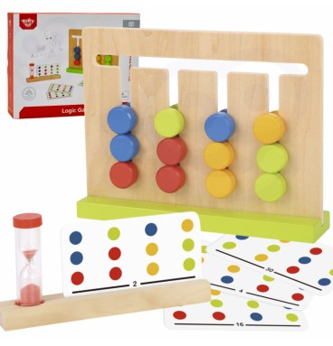 TOOKY TOY Loginis žaidimo laiko dėlionės spalvos, 30 raštų, 18 vnt.