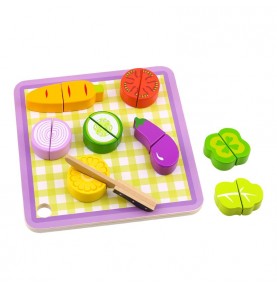 TOOKY TOY medinės daržovių pjaustymo lentelės, 20 vnt.