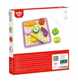 TOOKY TOY medinės daržovių pjaustymo lentelės, 20 vnt.