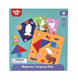 TOOKY TOY Tangram dėlionė Dėlionė vaikams Lavinamieji formų skaičiai Formos 18 vnt.
