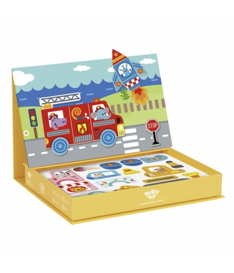 TOOKY TOY Montessori lavinamoji dėlionė magnetinė dėžutė vaikams 80 vnt.