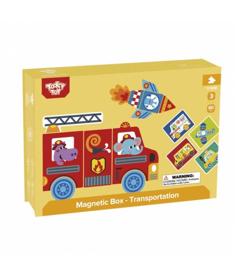 TOOKY TOY Montessori lavinamoji dėlionė magnetinė dėžutė vaikams 80 vnt.