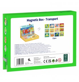 TOOKY TOY Montessori lavinamoji dėlionė magnetinė dėžutė vaikams 80 vnt.