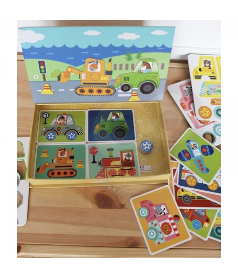 TOOKY TOY Montessori lavinamoji dėlionė magnetinė dėžutė vaikams 80 vnt.