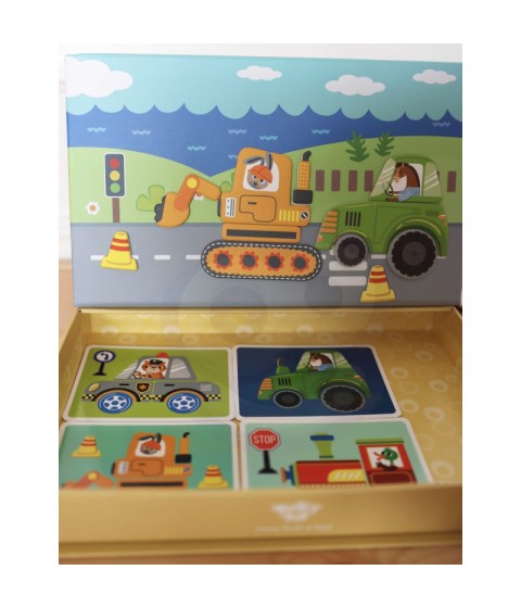 TOOKY TOY Montessori lavinamoji dėlionė magnetinė dėžutė vaikams 80 vnt.