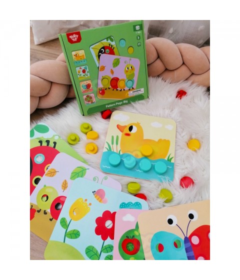 TOOKY TOY Dėlionės Kaladėlės Vaikams Gyvūnai Suderinti Mokymosi Formos Spalvos + Lentos