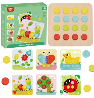 TOOKY TOY Dėlionės Kaladėlės Vaikams Gyvūnai Suderinti Mokymosi Formos Spalvos + Lentos