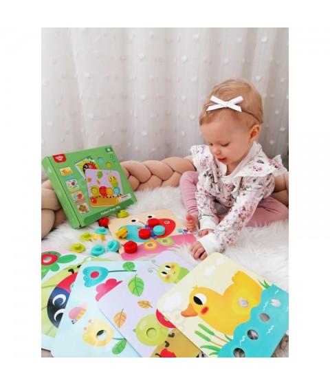 TOOKY TOY Dėlionės Kaladėlės Vaikams Gyvūnai Suderinti Mokymosi Formos Spalvos + Lentos