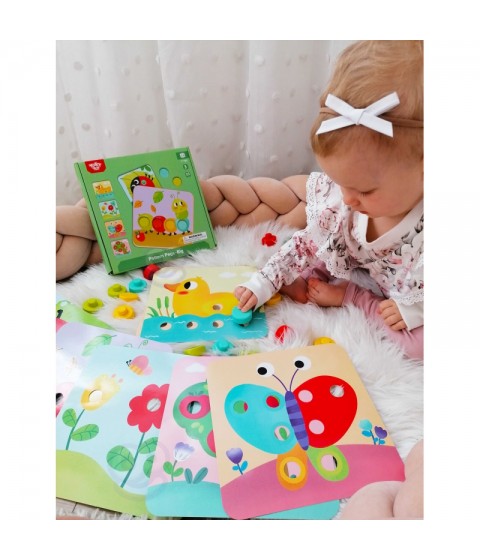 TOOKY TOY Dėlionės Kaladėlės Vaikams Gyvūnai Suderinti Mokymosi Formos Spalvos + Lentos