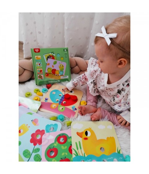TOOKY TOY Dėlionės Kaladėlės Vaikams Gyvūnai Suderinti Mokymosi Formos Spalvos + Lentos