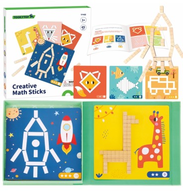 TOOKY TOY Dėlionės Loginis žaidimas Dėlionės Magnetiniai kaladėlės vaikams 49 vnt.