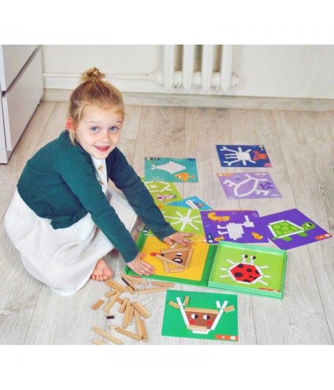 TOOKY TOY Dėlionės Loginis žaidimas Dėlionės Magnetiniai kaladėlės vaikams 49 vnt.