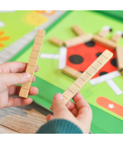 TOOKY TOY Dėlionės Loginis žaidimas Dėlionės Magnetiniai kaladėlės vaikams 49 vnt.