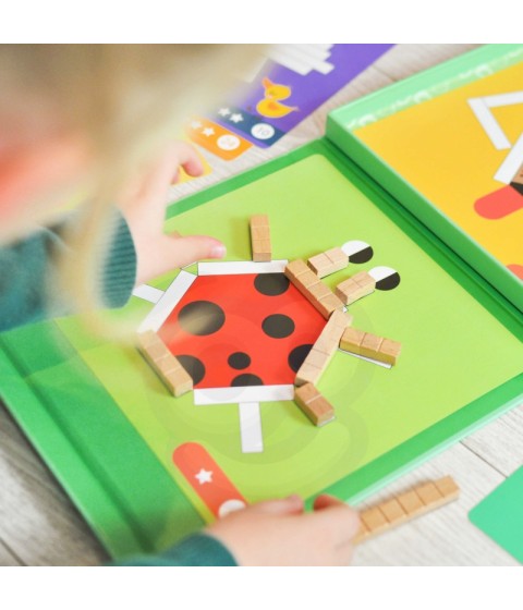 TOOKY TOY Dėlionės Loginis žaidimas Dėlionės Magnetiniai kaladėlės vaikams 49 vnt.