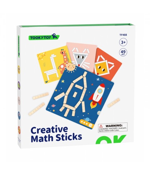 TOOKY TOY Dėlionės loginis žaidimas Galvos muštynės Magnetiniai blokeliai vaikams 49 vnt.