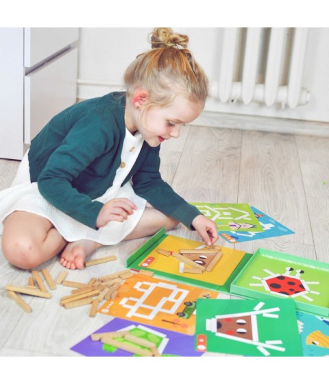 TOOKY TOY Dėlionės Loginis žaidimas Dėlionės Magnetiniai kaladėlės vaikams 49 vnt.