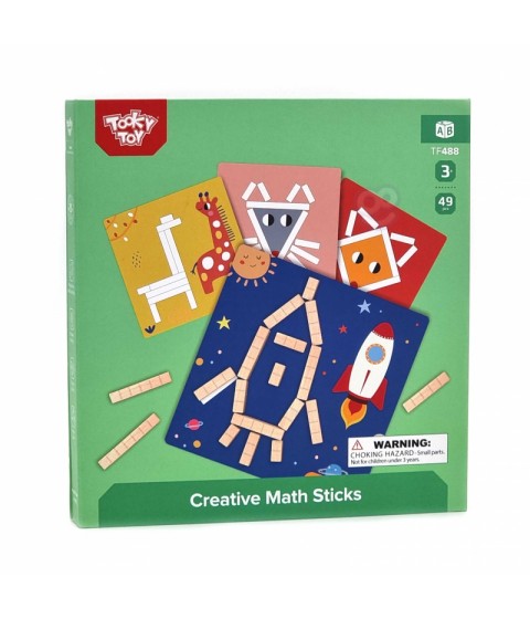 TOOKY TOY Dėlionės Loginis žaidimas Dėlionės Magnetiniai kaladėlės vaikams 49 vnt.
