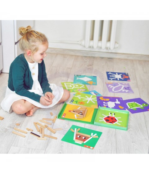 TOOKY TOY Dėlionės Loginis žaidimas Dėlionės Magnetiniai kaladėlės vaikams 49 vnt.