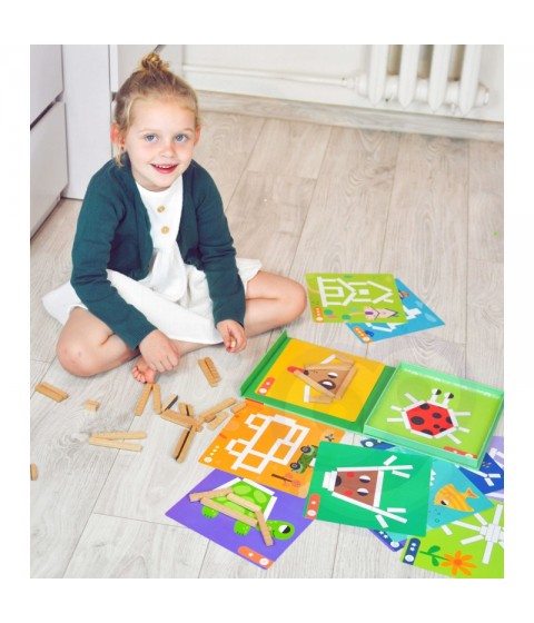 TOOKY TOY Dėlionės Loginis žaidimas Dėlionės Magnetiniai kaladėlės vaikams 49 vnt.