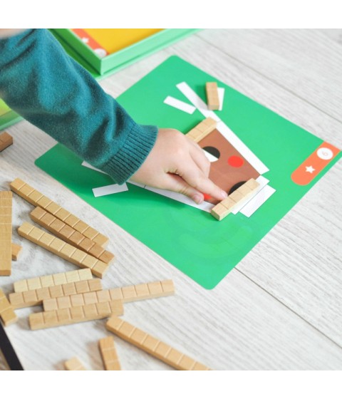 TOOKY TOY Dėlionės Loginis žaidimas Dėlionės Magnetiniai kaladėlės vaikams 49 vnt.