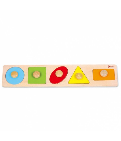 CLASSIC WORLD Montessori dėlionė vaikams, mokymosi formų, figūrų, spalvų 7 vnt.