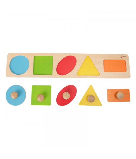 CLASSIC WORLD Montessori dėlionė vaikams, mokymosi formų, figūrų, spalvų 7 vnt.