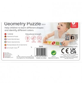 CLASSIC WORLD Montessori dėlionė vaikams, mokymosi formų, figūrų, spalvų 7 vnt.