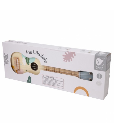 CLASSIC WORLD medinė ukulelė vaikams, mėlyna