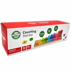 WOOPIE GREEN Montessori dėlionė skaičiuoti ir spalvinti, 56 vnt.