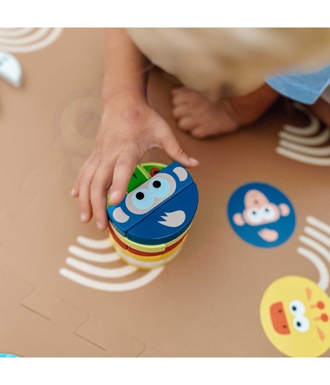 TOOKY TOY įgūdžių žaidimas gyvūnų kaladėlėms FSC sertifikuotas