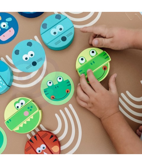 TOOKY TOY įgūdžių žaidimas gyvūnų kaladėlėms FSC sertifikuotas