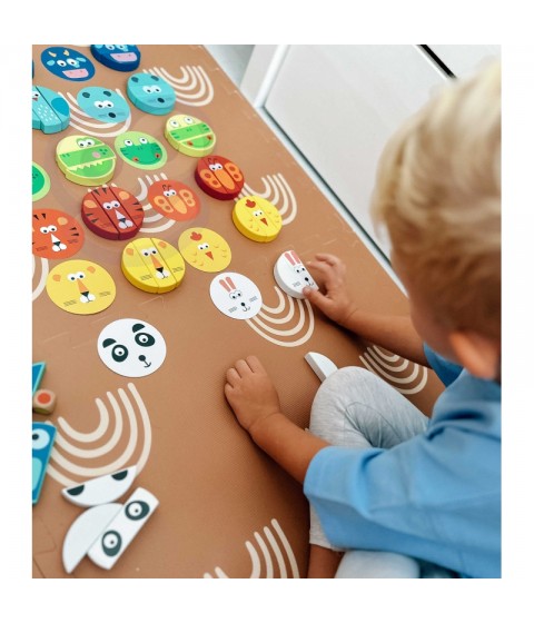 TOOKY TOY įgūdžių žaidimas gyvūnų kaladėlėms FSC sertifikuotas