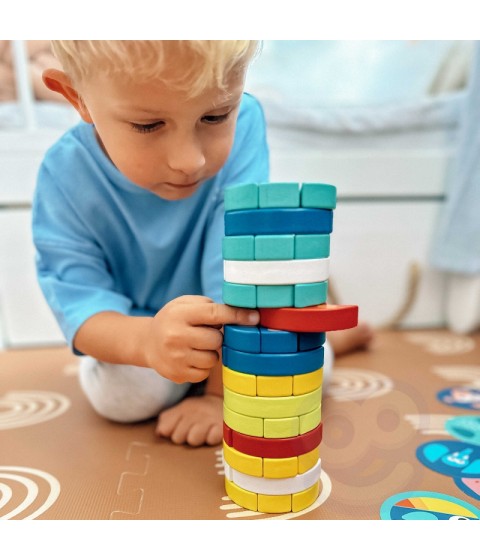 TOOKY TOY įgūdžių žaidimas gyvūnų kaladėlėms FSC sertifikuotas
