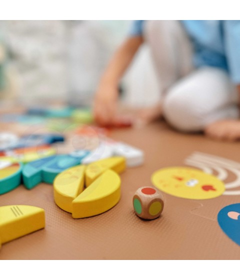 TOOKY TOY įgūdžių žaidimas gyvūnų kaladėlėms FSC sertifikuotas