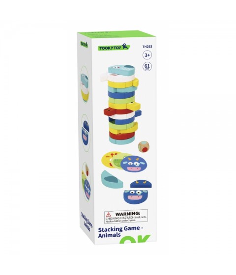 TOOKY TOY Skill Game Blocks Animals FSC sertifikatas