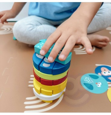 TOOKY TOY įgūdžių žaidimas gyvūnų kaladėlėms FSC sertifikuotas