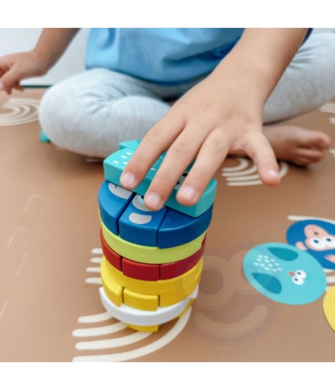 TOOKY TOY įgūdžių žaidimas gyvūnų kaladėlėms FSC sertifikuotas