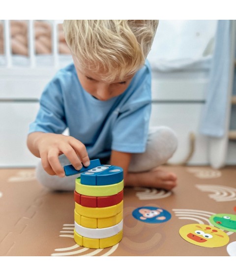 TOOKY TOY įgūdžių žaidimas gyvūnų kaladėlėms FSC sertifikuotas