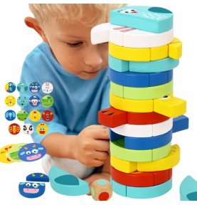TOOKY TOY įgūdžių žaidimas gyvūnų kaladėlėms FSC sertifikuotas