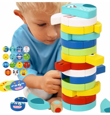 TOOKY TOY įgūdžių žaidimas gyvūnų kaladėlėms FSC sertifikuotas