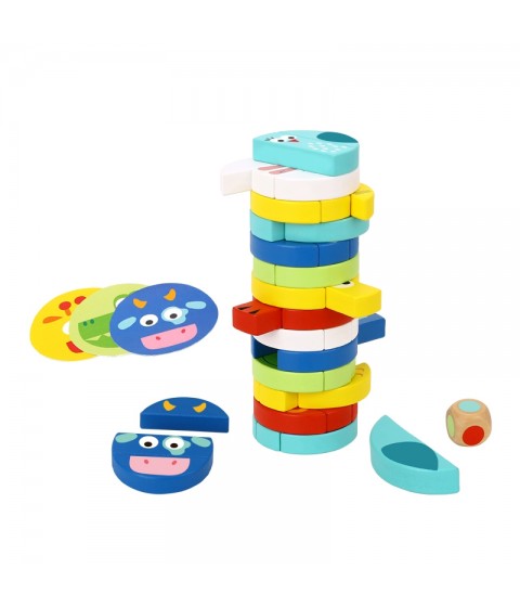 TOOKY TOY įgūdžių žaidimas gyvūnų kaladėlėms FSC sertifikuotas