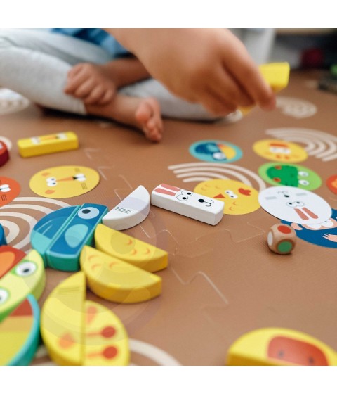 TOOKY TOY įgūdžių žaidimas gyvūnų kaladėlėms FSC sertifikuotas