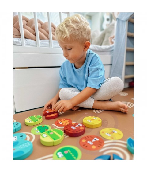 TOOKY TOY įgūdžių žaidimas gyvūnų kaladėlėms FSC sertifikuotas