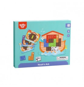 TOOKY TOY Magnetinė Montessori dėlionė Loginė dėlionė Tetris Nojaus arka 26 vnt.