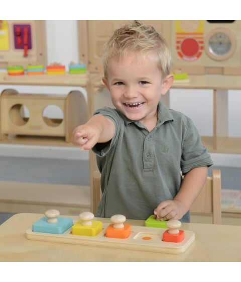 MASTERKIDZ Montessori mokymosi dydžių ir spalvų dėlionė